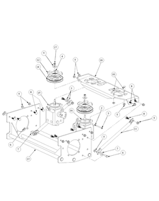 Drive Assembly Diagram and Parts List for M48-KW 53CB5DAV750-19-HP-OHV Cub Cadet Lawn Tractor